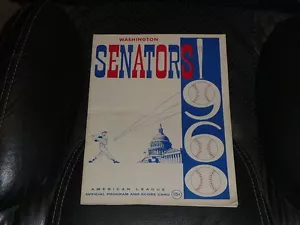 1960 WASHINGTON SENATORS LAST YEAR PROGRAM VS INDIANS - Picture 1 of 1