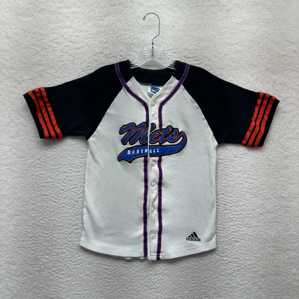 Vintage Mike Piazza 31 Mets Baseball Jersey Shirt 10 12 Youth Boys Adidas MLB - Image 1 of 4