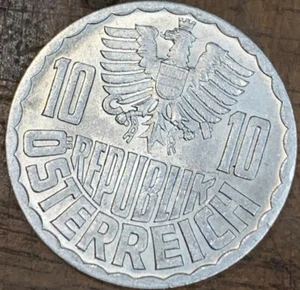 AUSTRIA 1966 10 Groschen, Nice Shape, Free Shipping, Lot 44.52 — World Coin - Picture 1 of 5