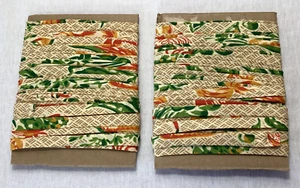 Vintage Schrägband Poly Baumwolle orange/grün ca. 20 yds. - Bild 1 von 2