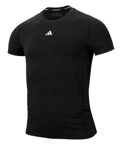 Adidas Hombres Tech-Fit Camisas de Compresión Correr Negro Camiseta Camiseta Camiseta HK2337 - Imagen 1 de 6