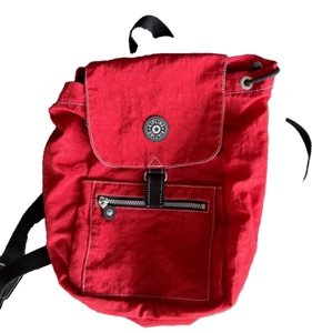 Kipling red mini drawstring backpack. No monkey charm - Picture 1 of 13