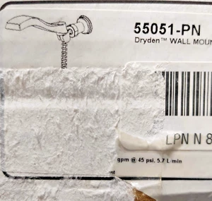 Ducha de mano ajustable en pared Delta 55051-PN secado, níquel pulido - Imagen 1 de 2