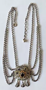 antike Trachtenkette Collier Silber - Bild 1 von 4