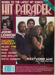 Hit Parader Magazine Apr 1981 No 201 John Lennon Fleetwood Mac Heart Rush - Picture 1 of 2