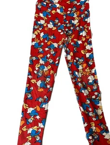 Lularoe Disney’s Donald Duck Leggings Kids L/XL Back To School - Picture 1 of 8