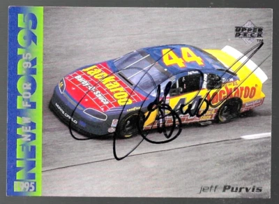 JEFF PURVIS signed 1995 UPPER DECK trading card NASCAR #293 - Image 1 of 2