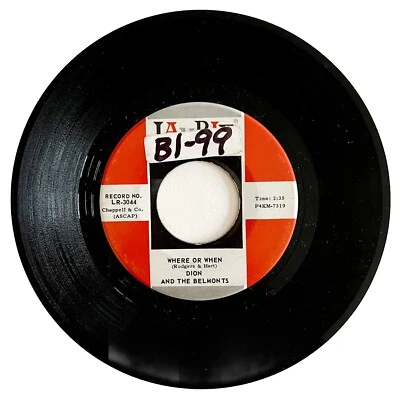 Dion And The Belmonts That's My Desire 45 1959 Vinyl Record 7" Vintage 45BinJ - Image 1 of 2