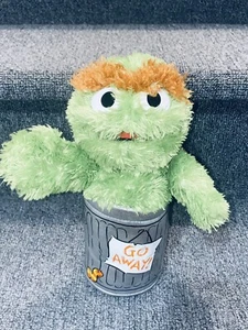 GUND Sesame Street 10" Plush Stuffed Toy Oscar the Grouch in Trash Can GO AWAY! - Picture 1 of 3