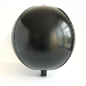 Brand New 18" Sphere Orb Round Balloons Black Party Balloons - Picture 1 of 3