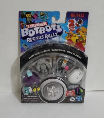 Transformers Toys BotBots Ruckus Rally Series 6  Gamer Geeks 4 Characters #1 - Image 1 of 4