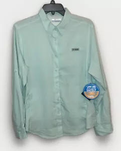 Authentic Women's Tamiami II Long Sleeve Columbia PFG Omni-Shade Icy Morn Teal L - Picture 1 of 24