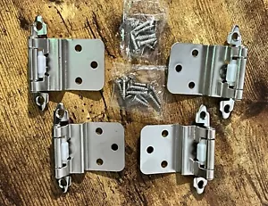 3/8" Inset Offset Kitchen Cabinet Doors Hinges Self Closing Face Mount Lot - Picture 1 of 14