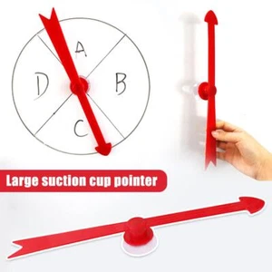 Large Size Arrow, Spinner,Red Plastic with Suction Cup, Spinners Hot For B9A2 - Picture 1 of 12