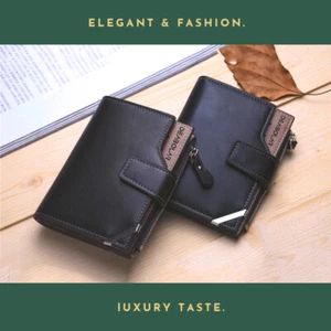 Men Wallet Men's Leather Short ID Credit Card Holder Purse Cool Coin Pocket - Picture 1 of 9