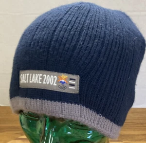AMERICAN NEEDLE 2002 SALT LAKE CITY UTAH OLYMPIS WINTER BEANIE HAT BLUE/GRAY  O6 - Picture 1 of 2