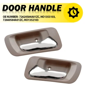 2x Rear Right Left Door Handle For 1998-2002 Honda Accord Beige w/Chrome Lever - Picture 1 of 10