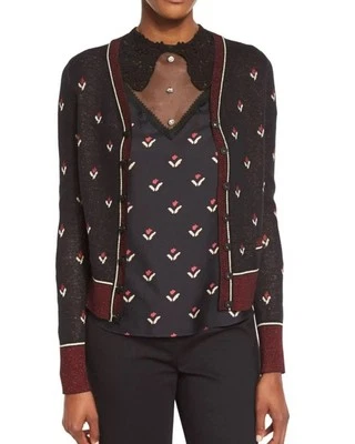 Marc Jacobs Multi-Color Cardigan Tulip-Intarsia Button-Up Cover Sweater size M  - Image 1 of 4