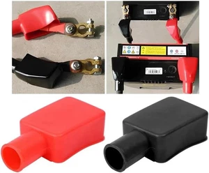 Car Battery Terminal Cover, 2PCS Soft Rubber Vehicle Insulating Battery Protecto - Picture 1 of 2