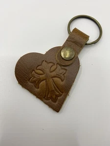 Leder Schlüsselanhänger Handarbeit christliches Kreuz Design Schlüsselhalter Anhänger Glaube Liebe - Bild 1 von 3