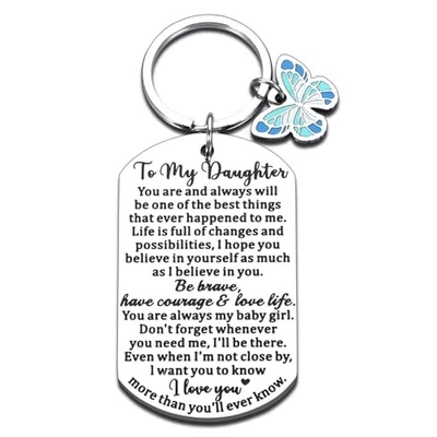 Hija Regalos de Mamá Papá, Llavero Navidad a Mis Hijas para Niñas,  Foto 1 de 4