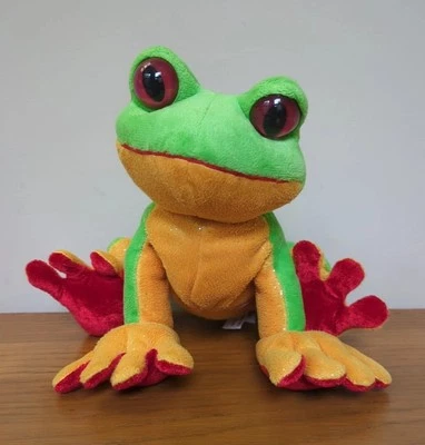 Webkinz Ganz GREEN TREE FROG Plush Stuffed Animal Amphibian Toad - Image 1 of 4