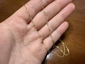 Collana catena attorcigliata in oro giallo 18 kt lunga 22" - Foto 1 di 7
