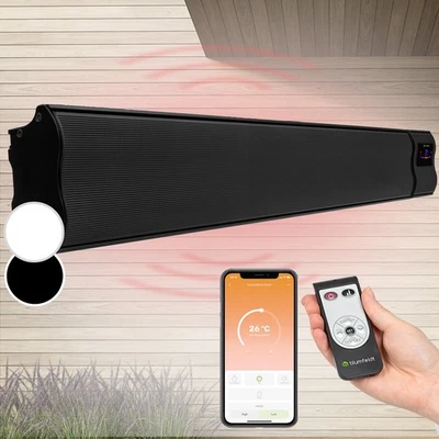 KLARSTEIN Radiador infrarrojo techo pared 2400 W WiFi radiador infrarrojo eléctrico negro