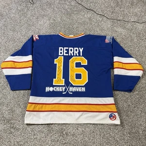 Camiseta deportiva de hockey vintage firmada por Hanson Brothers Rock N Jock talla XL - Imagen 1 de 7