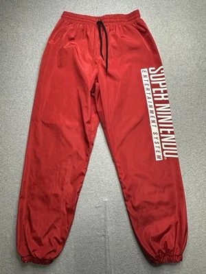 Pantalones Super Nintendo SNES Adultos Medianos Rojo Pista Atléticos Rectos Para Hombre’s Foto 1 de 4