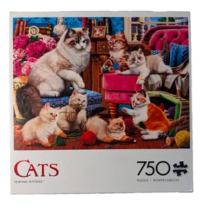 Gatti Gattini Puzzle Cucito Gattini Artigianato Maglia Uncinetto 750pz - Foto 1 di 2
