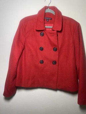 Женская двубортная блейзерная куртка Briggs Of New York Red Black Waffle 18 - Изображение 1 из 4