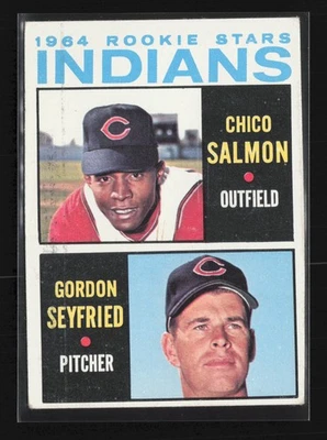 1964 Topps #499 Indians 1964 Rookie Stars (Chico Salmon / Gordon Seyfried) EX - Image 1 of 2