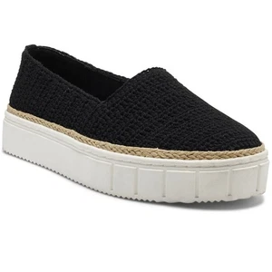 NEW Vince Camuto Shoes Black Relinsta Crochet Platform Sneaker Womens Size  8 - Picture 1 of 7