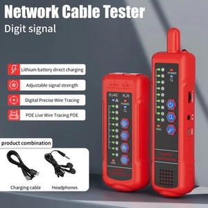 Digital Network Cable Tester RJ11/RJ45/Cat5/Cat6 telephone Wire Tracker Finder - Picture 1 of 24