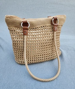 The Sak Handtasche hellbraun Makramee mit Kupfer/Gold Akzenten darunter - Bild 1 von 9