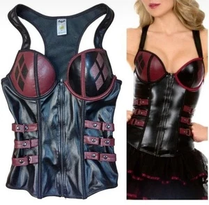 New Sexy Harley Quinn Corset Costume By Batman Womens Size XS - Picture 1 of 7