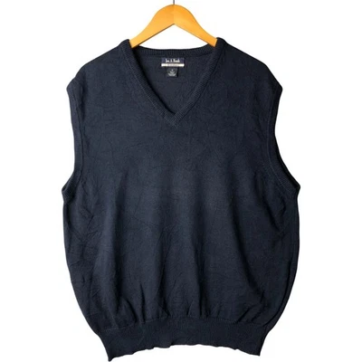 Vintage Jos. A. Chaleco de punto de algodón con cuello en V Bank hecho en USA talla M (hombre) Foto 1 de 4