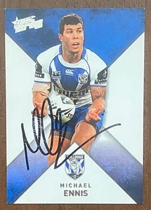MICHAEL ENNIS CANTERBURY BULLDOGS 2011 SELECT NRL STRIKE SIGNED CARD - Picture 1 of 1