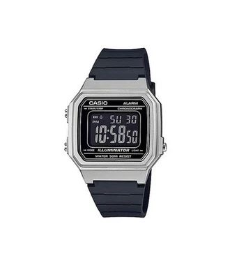 Casio Illuminator Digital Black Resin Strap Quartz W217HM-7B Men's SILVER - image 1 of 2