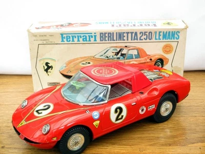 ATC ASAHI Japan Tinplate Battery Operated Ferrari 250 Berlinetta Le Mans  Boxed - Image 1 of 4