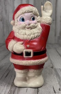Vintage 8" Sanitoy Squeak Squeaker Rubber Santa Claus Waving Christmas Baby Toy - Picture 1 of 11