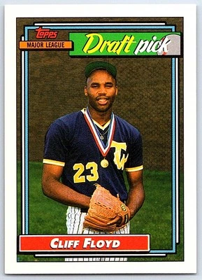 1992 Topps Cliff Floyd Rookie Montreal Expos #186 - Image 1 of 2