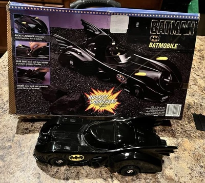 Batmobile BATMAN '89 Vehicle MIB Unused (1989 Toy Biz) & Batman Remote Car - Image 1 of 4
