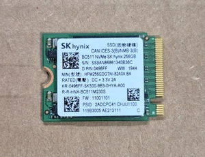 SK Hynix 256GB SSD BC511 M.2 2230 PCIe NVMe HFM256GDGTNI-82A0A 0496FF - Picture 1 of 2