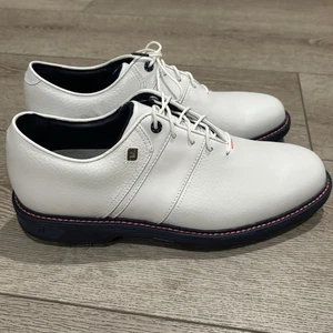 FootJoy Premiere Series Packard 54543 White Pink Navy Golf Shoe Men’s 9 Classic - Picture 1 of 8