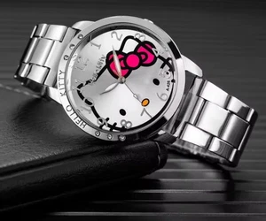 Lässige einfache Stahlband Damenuhr Mode Cartoon Quarzuhr Mädchen - Bild 1 von 11