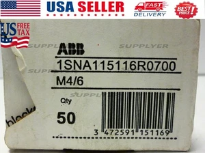 NEW Box of 50 ABB 1SNA115116R0700 Terminal Blocks - Picture 1 of 5