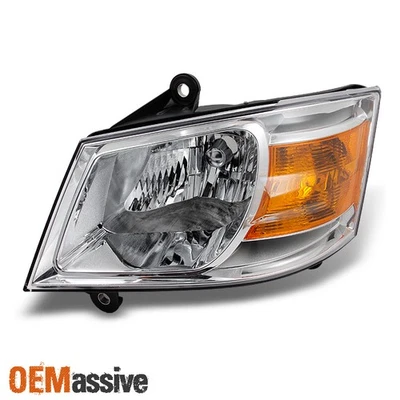 Fit 08-10 道奇 Grand Caravan 透明发球杆 左侧 前置替换车头灯 — 第 1/4 张图片