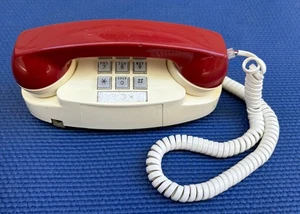 Vintage 80s Bell System Western Electric Princess Push Button Desk Phone #2702BM - Picture 1 of 20